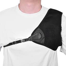 JIEBA Protetor de peito com arco e flecha, unissex, protetor de peito de malha ajustável para homens e mulheres