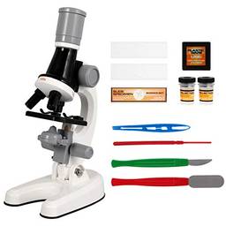 CLISPEED 1 Conjunto de Microscópio Infantil para Crianças Com Luz Led Superior E Inferior Do Kit de Experimentos para Observar Todos Os Tipos de Amostras Brancas