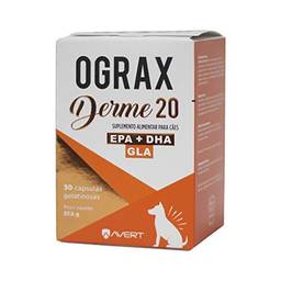 Ograx Derme 20 - Suplemento Alimentar P/Cães - 30 Cáps.
