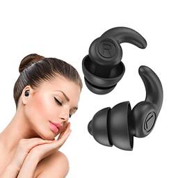 Tampões de ouvido para dormir,Tampões de ouvido de loop para cancelamento de ruído do sono - Tampões de ouvido silenciosos reutilizáveis em silicone flexível para dormir, sensibilidade ao Sritob