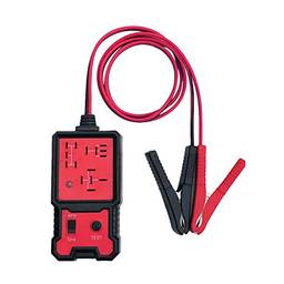 mewmewcat Testador de relé eletrônico para verificador de bateria de carro 12V com ferramenta de diagnóstico de relé automotivo de clipes