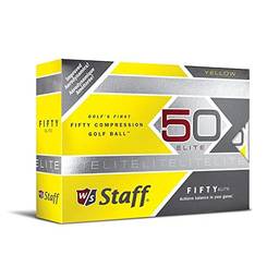 Bolas de golfe Wilson Staff Fifty Elite, amarelo, uma dúzia