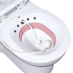 Banho de assento para assento sanitário,Banho de assento para assento sanitário - Banheira Sitz dobrável, Unissex e Universal Fit sobre o vaso sanitário, fácil de guardar A/r