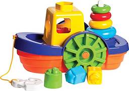 Brinquedo Educativo Barco Didático com Blocos e Ancho Merco Toys