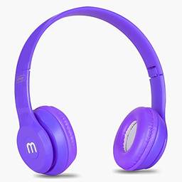 Fone de Ouvido com Microfone Fio P2 Headphone Estéreo Dobrável para Celular PC e Notebook (Roxo)