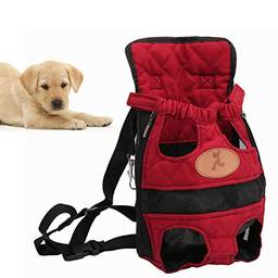 Bolsa de transporte portátil POPETPOP para animais de estimação, mochila de peito para cães e gatos, bolsa de ombro respirável para viagem, bolsa de ombro para cães e gatosPOPETPOP S vermelho 59520146L9LD
