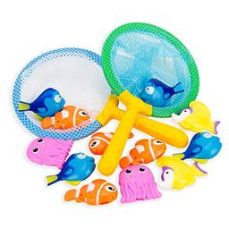 Dive Grab Fishing Game Set - 14 Pc Sinking Piscina Brinquedos para Crianças - Jogos Aquáticos & Brinquedos de banho para crianças(Multicolorido2)