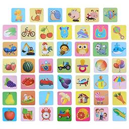 Toyvian Flashcard para Bebê Estimulação Visual Colorida de Alto Contraste Atividade de Aprendizagem Brinquedos Educativos para Bebês Recém-Nascidos de 7 a 12 Meses