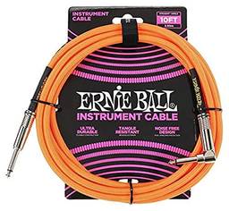 Ernie Ball Cabo de instrumento, laranja neon, 3 m (P06079)