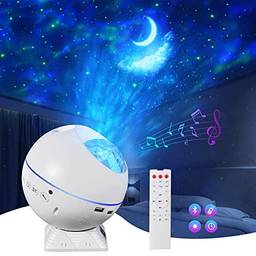 Brastoy Projetor Estrelas e Musica RGB Luminaria LED Luz USB Bluetooth (Branco)