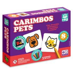 Kit de Carimbo Pets com 8 Peças, Nig Brinquedos