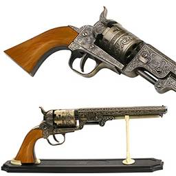 BladesUSA Revolver ocidental decorativo SMB-110 com suporte para exibição, 33 cm no geral