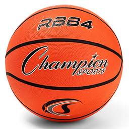 Champion Sports – Bolas de basquete de náilon com capa de borracha resistente oficial, Intermediário (Tamanho 6-72,4 cm), Laranja
