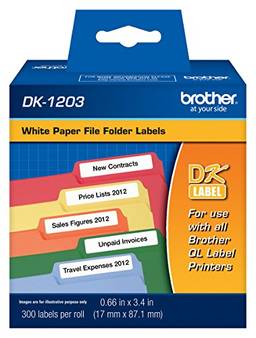 Brother DK-1203 Rolo de etiqueta de pasta de arquivos