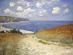 Caminho no Prado em Pourville de Claude Monet - 60x80 - Tela Canvas Para Quadro