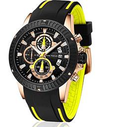 Relógio masculino MINI FOCUS cronógrafo impermeável esportivo analógico de quartzo relógios pulseira de silicone azul relógio de pulso fashion para homens 0244