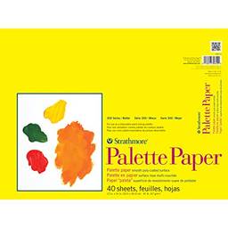 Strathmore Série 300 Paper STR-365-12 paleta descartável de 40 folhas, 30,5 x 40,6 cm, 30,5 x 40,6 cm, branco