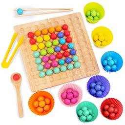 Jogo de quebra-cabeça para crianças colorido jogo de lógica de madeira jogo inteligente brinquedo educativo presente para meninos e meninas jogo de estratégia para treinamento de concentração diversão multicolorida