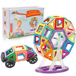 Brastoy Blocos Magnéticos 68 Peças Brinquedo Educativo Infantil (68 Peças)