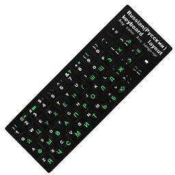 Adesivo de teclado russo BigFamily que brilha no escuro para computador laptop universal