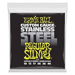 Enc. 010-046 P/Guitarra Regular Slinky Stainless Steel (Aco Inoxidavel) P02246 Ernie Ball