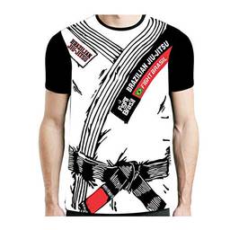 Camisa Camiseta Jiu Jitsu - Black Belt - Fb-2049 - Branca - GG