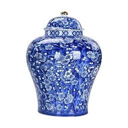 Pote de armazenamento de cerâmica jarra decorativa de porcelana lata de biscoito com estampa floral recipientes de garrafa de armazenamento de grãos de cozinha para chá solto cafés farinha de feijão