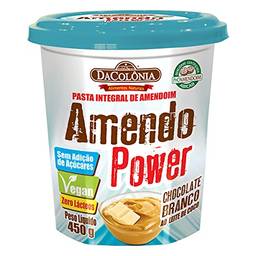 Amendopower Pasta De Amendoim Com Chocolate Branco Zero, Da Colonia, 450G