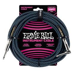 Ernie Ball Cabo de instrumento, azul neon/preto, 7,6 m