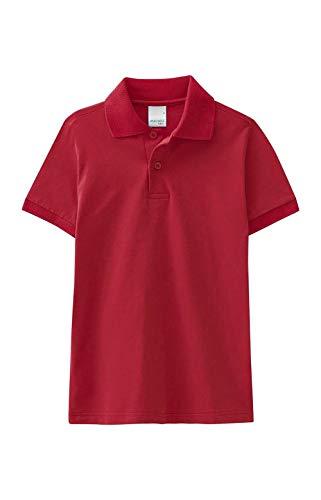 Camisa  Polo Básica Infantil   ,Malwee Kids, Meninos, Vermelho, 8