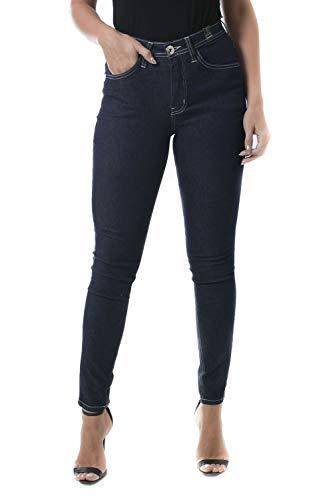 Calça Jeans Mid Rise Skinny, Eventual, Feminino, Azul, 40