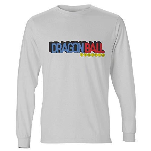 Camiseta masculina manga longa Dragon Ball Logo branca Live Comics cor:Branco;tamanho:XG