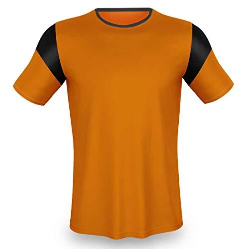 Jogo De Camisa Para Futebol Ax Esportes Laranja Com Preto - 14+1 Numeradas
