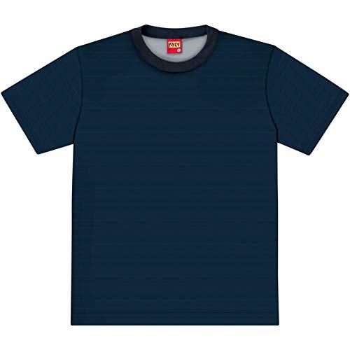 Camiseta Manga Curta, Meninos, Kyly, Azul, 4