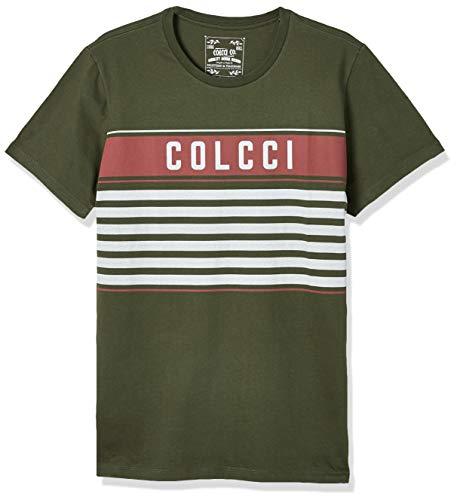 Camiseta Estampa, Colcci, Masculino, Verde Bennet, M
