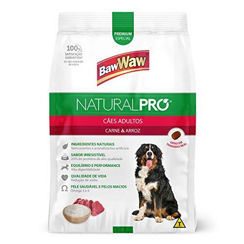 Baw Waw Natural Pró Alimento Para Cães Carne E Arroz - 10,1kg - Com Válvula Segurança