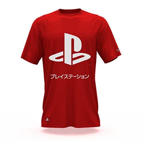 Camiseta playstation katakana - banana geek vermelho p