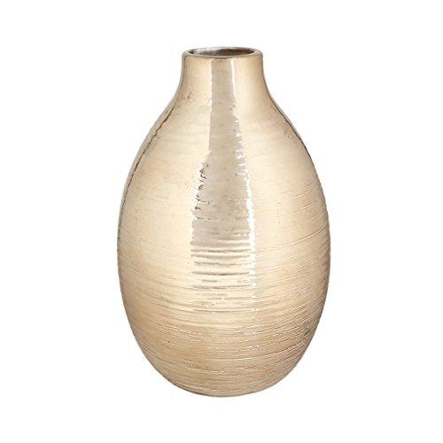 Vaso de Cerâmica Petrus Lyor Bronze 13 x 20 cm