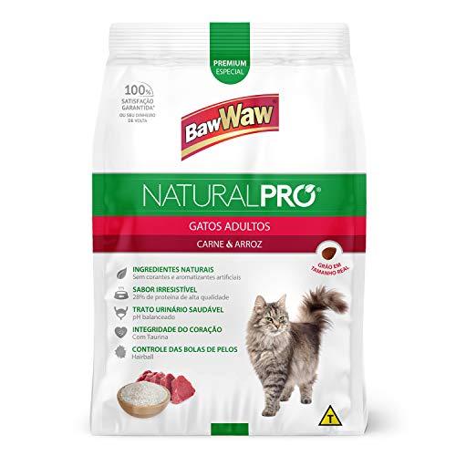 Baw Waw Natural Pró Alimento Para Gatos Carne E Arroz - 12x1kg