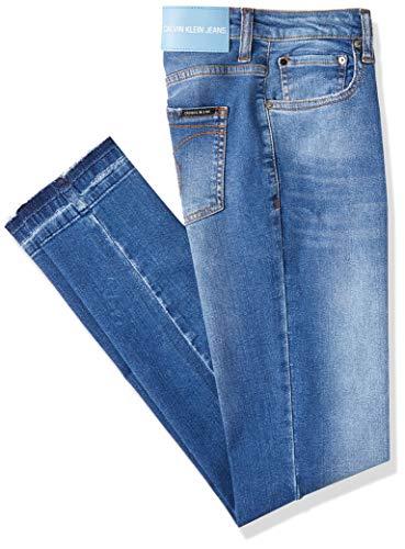 Calça Jeans Mid Rise Slim, Calvin Klein, Feminino, Azul Médio, 36