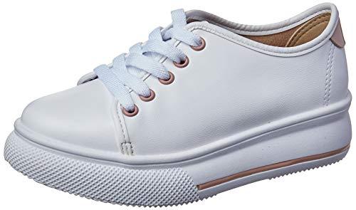 Sapato Casual Napa Turim, Molekinha, Meninas, Branco/Rosa, 26