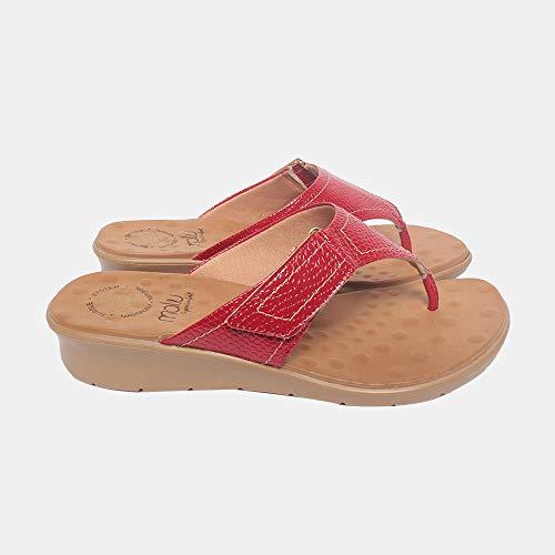 Sandália de Dedo Malu Super Comfort Cléo Feminino Vermelho 35
