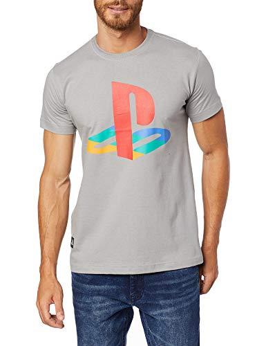 Camiseta Playstation Classic, Banana Geek, Masculino, Chumbo, M
