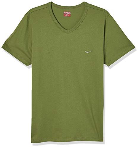 Camiseta Básica, Coca-Cola Jeans, Masculino, Verde Fenris, G