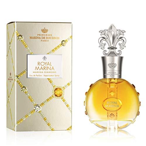 Royal Marina Diamond Eau de Parfum 100 ml Spray, Marina de Bourbon, Dourado/Prata