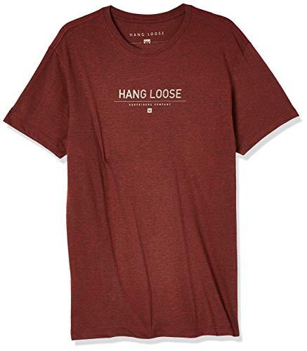 Hang Loose Camiseta Silk Mc Teco Masculino, M, Mescla Vermelho