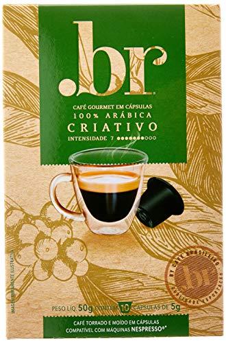 Cápsulas de Café Gourmet Criativo .br, Compatível com Nespresso, Contém 10 Cápsulas