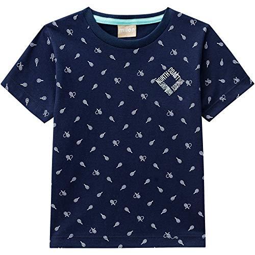 Camiseta Manga Curta, Meninos, Milon, Azul, 2