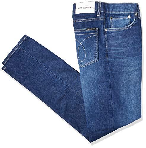 Calça Jeans Slim Straight, Calvin Klein, Masculino, Azul Médio, 42