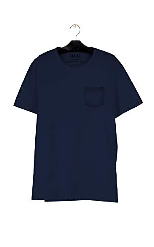 T-Shirt, Co Fine Easa Pocket Classic Mc, Ellus, Masculino, Dark Navy, GG